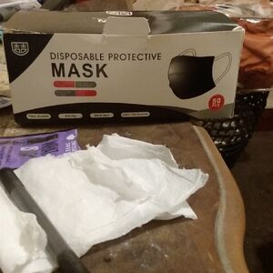 Black Disposable Protective Mask - 50 Pack